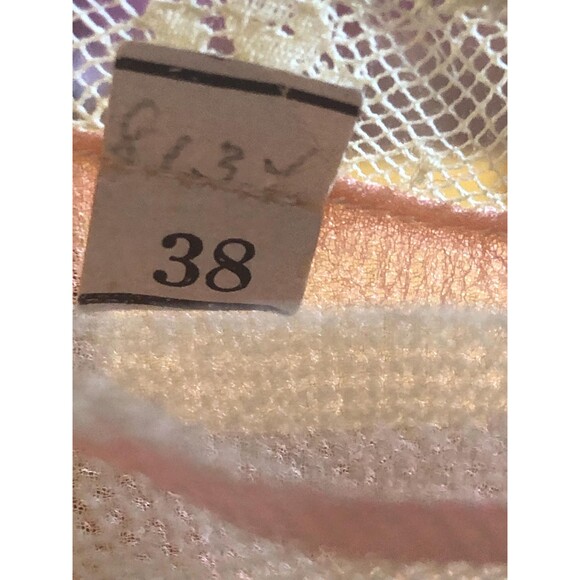 1920s Pink One Piece Lace Trim SHEER STEP IN  W/Floral Appliqué. XS-S - Picture 10 of 10
